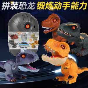 Boys and girls simulated assembled dinosaur eyes blind box light and sound effects Velociraptor pterosaur brachiosaurus children's gift toys